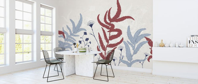 PHOTOWALL / Stylistic Vegetation - Red (e326011)
