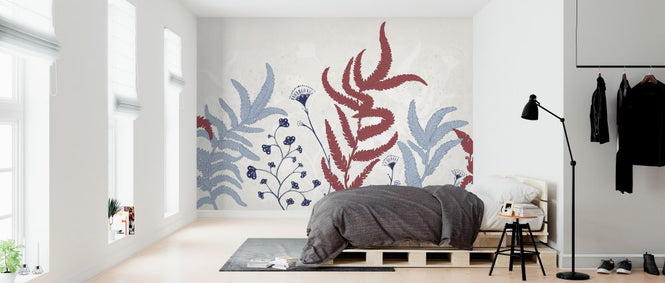 PHOTOWALL / Stylistic Vegetation - Red (e326011)