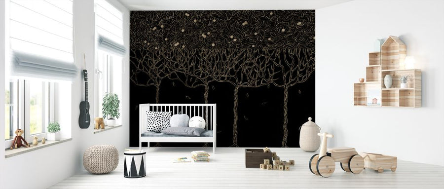 PHOTOWALL / Golden Tree - Black (e326171)