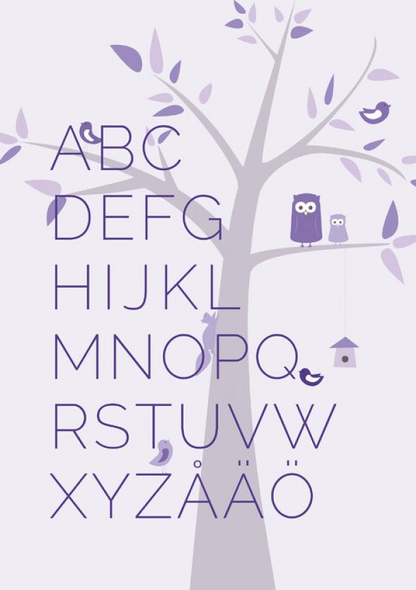 PHOTOWALL / ABC Tree - SE - Purple (e325945)
