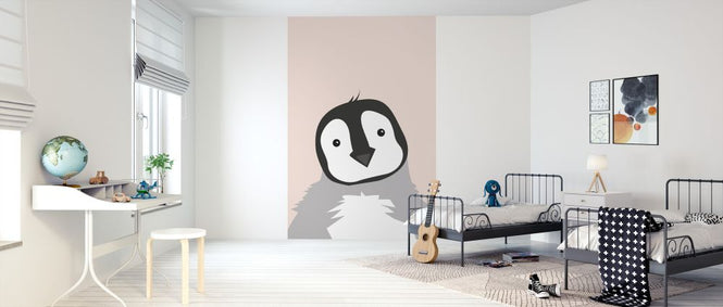 PHOTOWALL / Chubby Penguin - Pink (e325951)