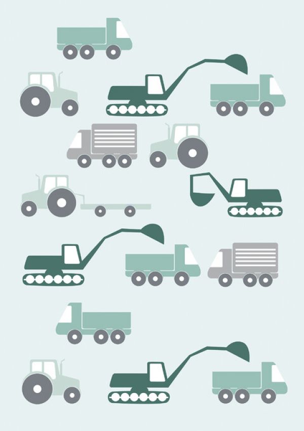 PHOTOWALL / Heavy Vehicles - Green (e325959)