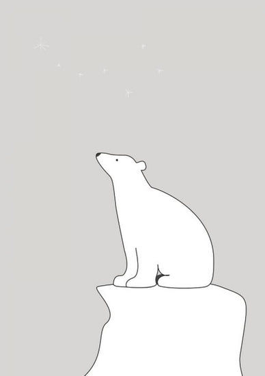 PHOTOWALL / Polar Bear - Gray (e325971)
