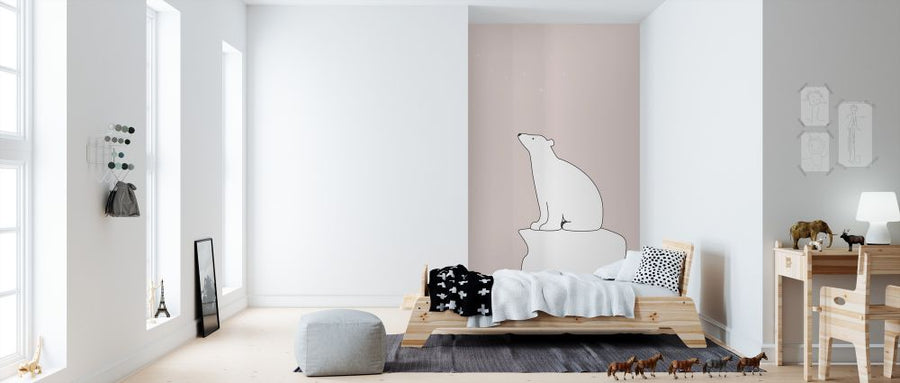 PHOTOWALL / Polar Bear - Pink (e325973)