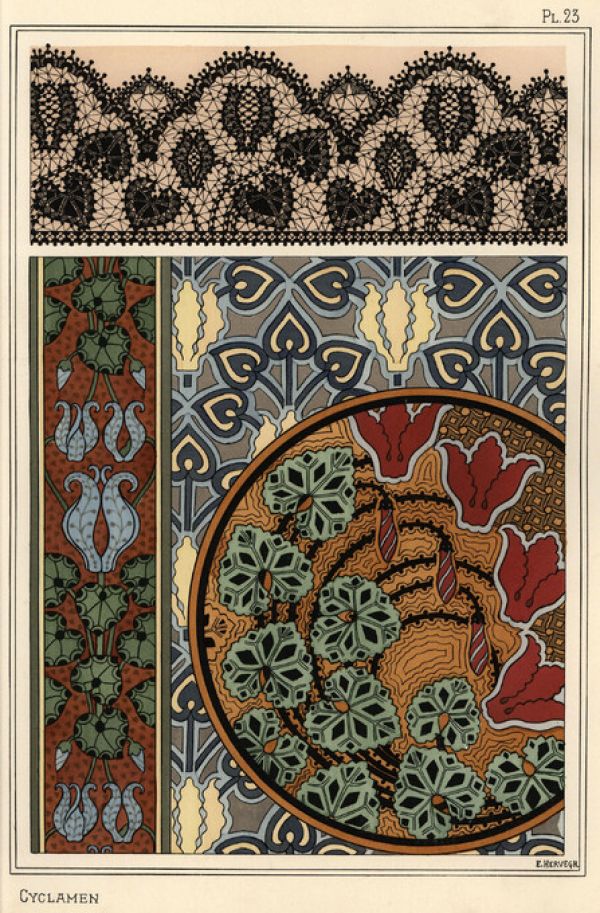 PHOTOWALL / Cyclamen Persicum Motif - Infographics (e322341)