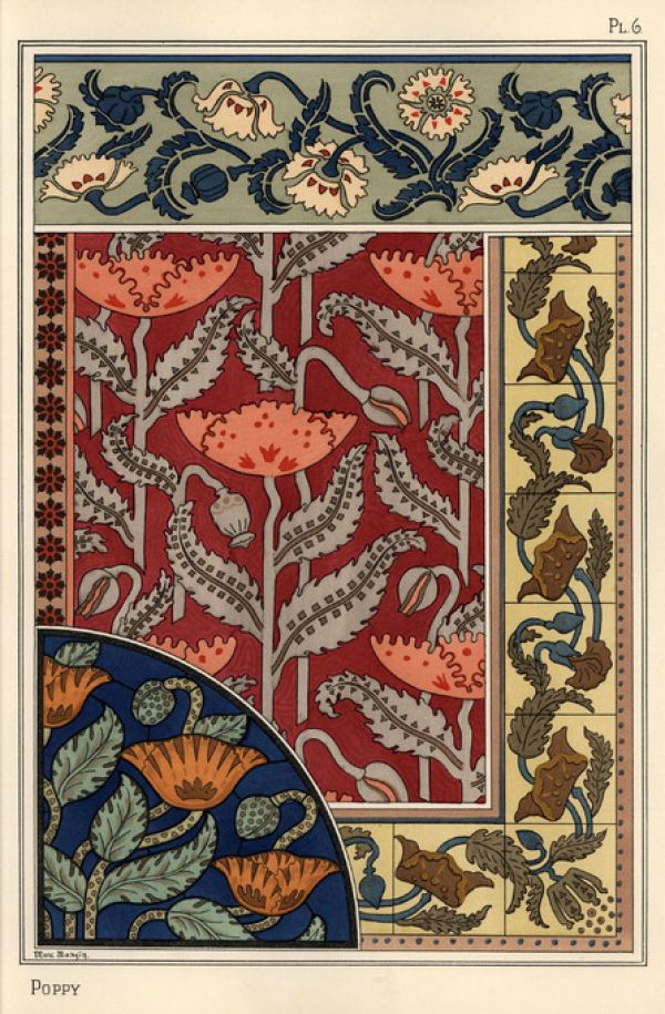 PHOTOWALL / Poppy in Stained Glass - Infographics (e322350)