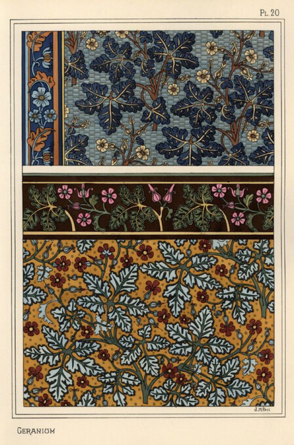 PHOTOWALL / Geranium Motifs in Patterns - Infographics (e322363)