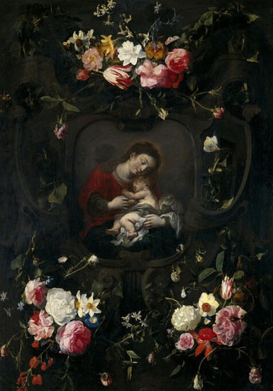 PHOTOWALL / Garland with the Virgin and Child - Daniel Seghers (e325849)