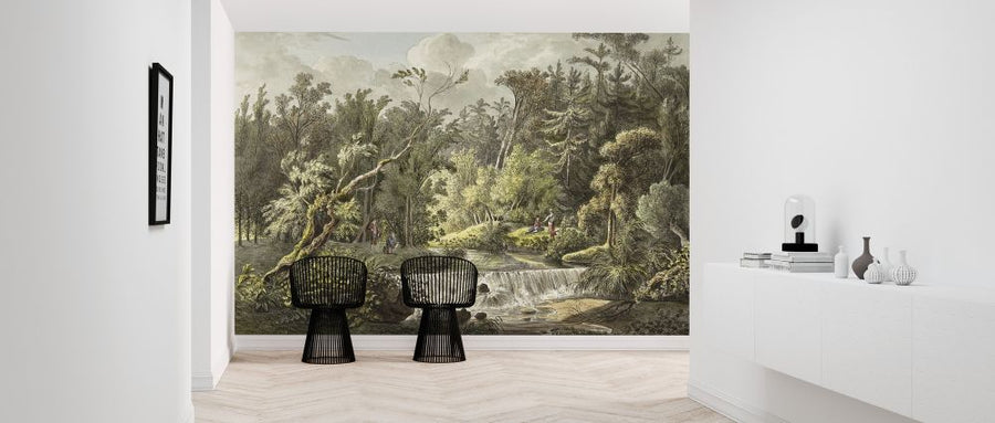 PHOTOWALL / Landscape with Waterfall - Friedrich Christian Klass (e325863)