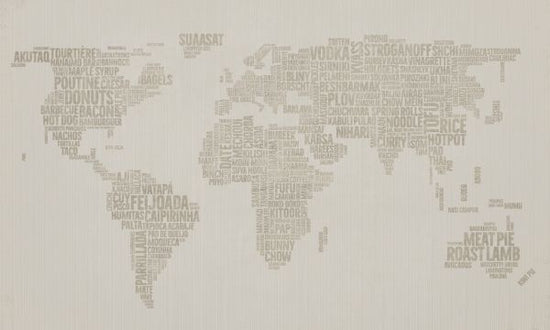 PHOTOWALL / World Menu Map - Beige (e326414)