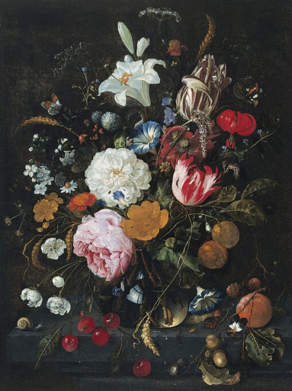 PHOTOWALL / Flowers in a Glass Vase with Fruit - Jan Davidsz de Heem (e325889)