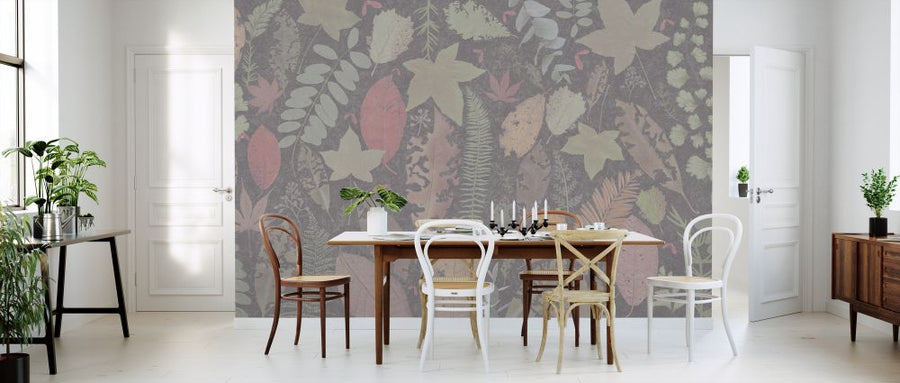 PHOTOWALL / Leaf Potpourri - Warm Gray (e326676)