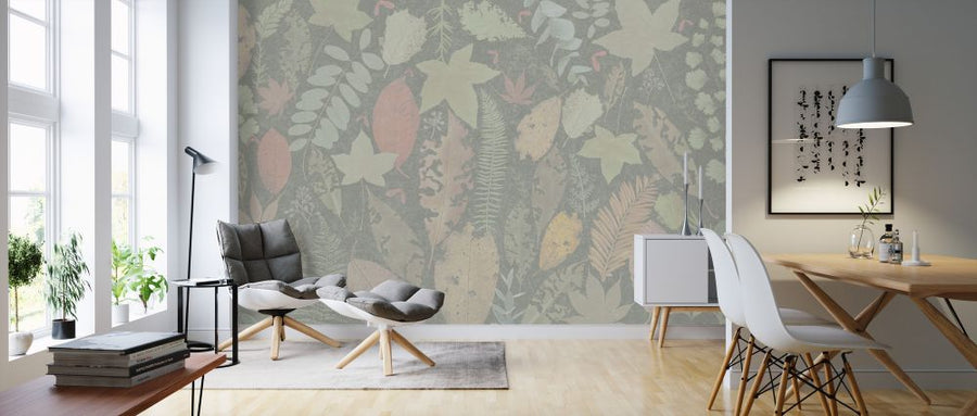 PHOTOWALL / Leaf Potpourri - Warm Green (e326677)