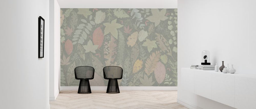 PHOTOWALL / Leaf Potpourri - Warm Green (e326677)