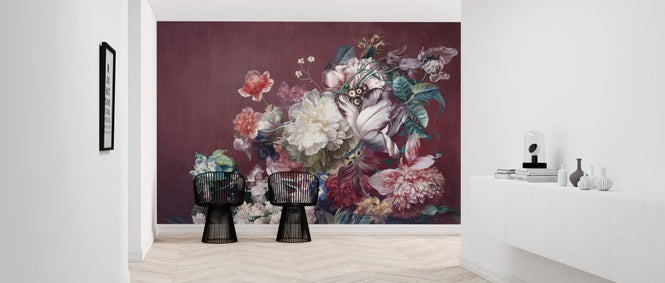 PHOTOWALL / Burgundy Flowers (e326481)