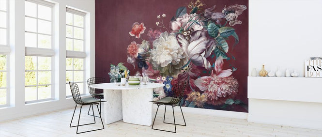 PHOTOWALL / Burgundy Flowers (e326481)