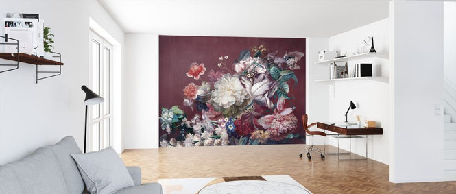 PHOTOWALL / Burgundy Flowers (e326481)