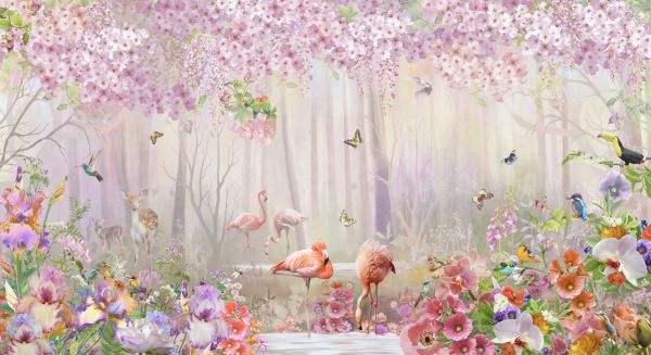 PHOTOWALL / Flamingos Paradise (e326487)