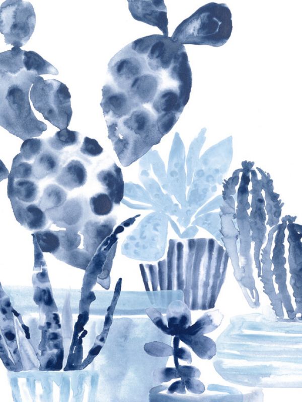 PHOTOWALL / Indigo Succulent II (e324896)