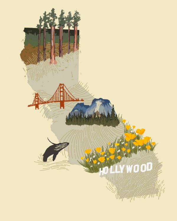 PHOTOWALL / Illustrated California (e324908)