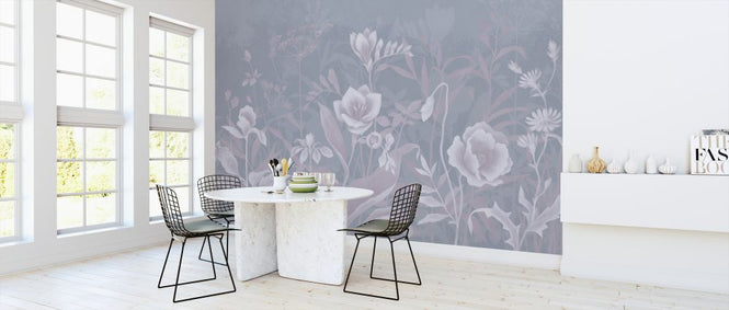 PHOTOWALL / Gentle Botanical - Blue Pink (e327122)