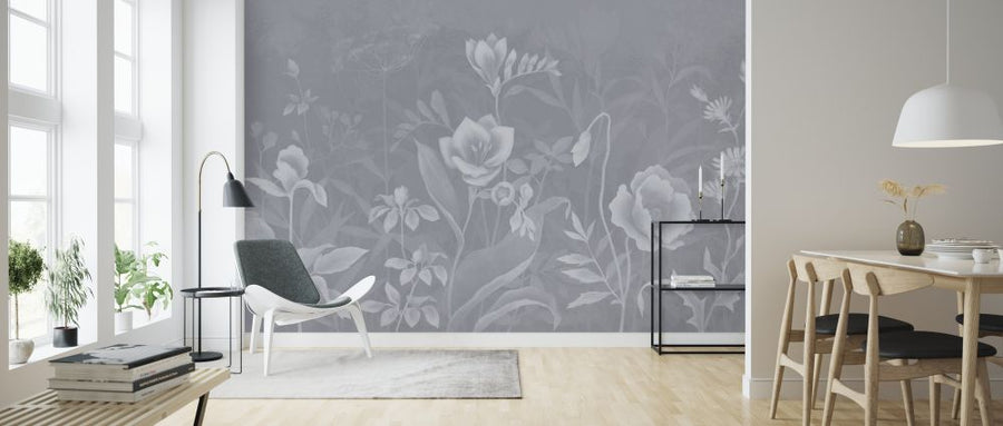 PHOTOWALL / Gentle Botanical - Gray (e327126)