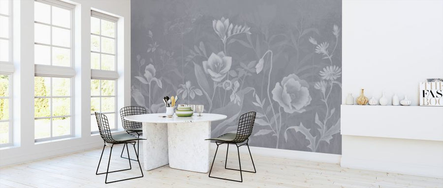 PHOTOWALL / Gentle Botanical - Gray (e327126)