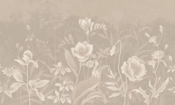 PHOTOWALL / Gentle Botanical - Sepia (e327128)