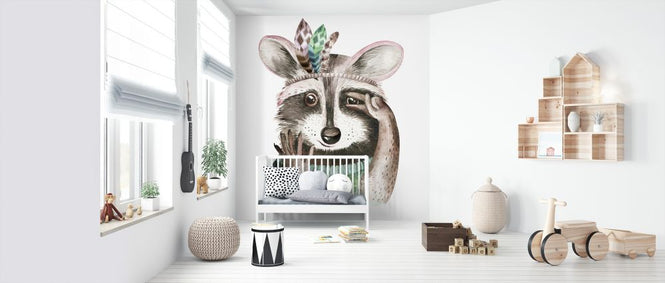 PHOTOWALL / Raccoon with Feathers (e325072)
