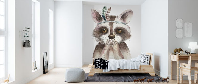 PHOTOWALL / Raccoon with Feathers II (e325073)