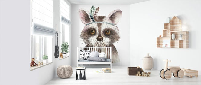PHOTOWALL / Raccoon with Feathers II (e325073)