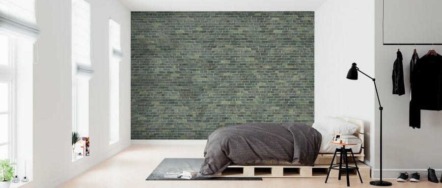 PHOTOWALL / Green Brick Wall (e327996)
