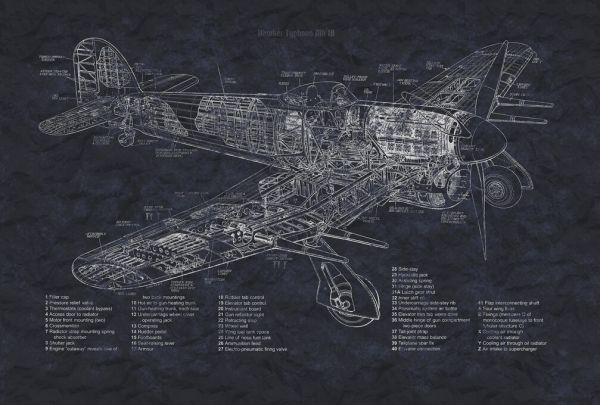 PHOTOWALL / Sectional Hawker Typhoon - Dark (e328018)