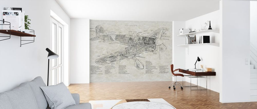 PHOTOWALL / Sectional Hawker Typhoon Drawings (e328019)