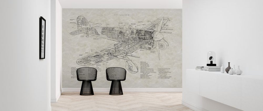 PHOTOWALL / Sectional Hawker Typhoon Drawings (e328019)