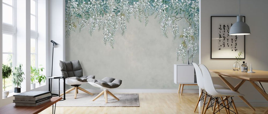 PHOTOWALL / White Wisteria - Gray (e328025)