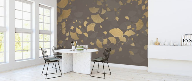PHOTOWALL / Ginkgo biloba - Brown Yellow (e327696)