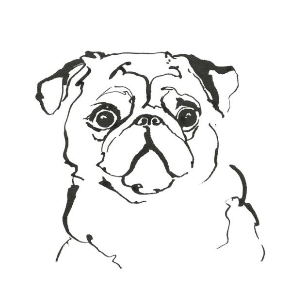 PHOTOWALL / Line Dog Pug (e325443)