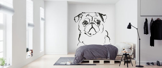 PHOTOWALL / Line Dog Pug (e325443)