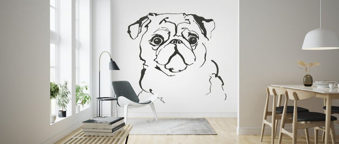 PHOTOWALL / Line Dog Pug (e325443)