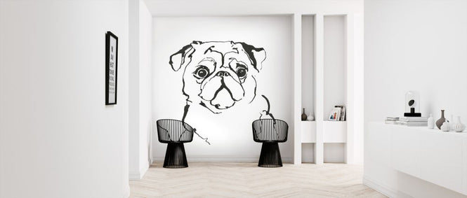 PHOTOWALL / Line Dog Pug (e325443)
