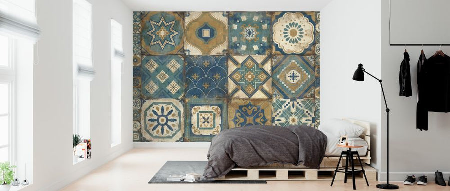 PHOTOWALL / Moroccan Tiles - Blue (e325793)