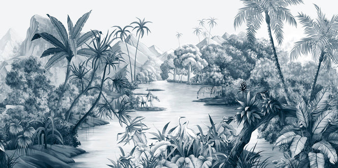 PHOTOWALL / Tangled Jungle II - Blue (e328535)