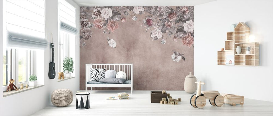 PHOTOWALL / Vintage Flower Wall - Pink (e328540)