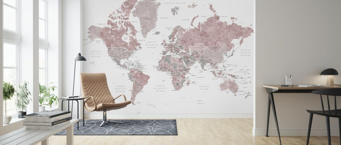 PHOTOWALL / World Map with Capitals (e325669)
