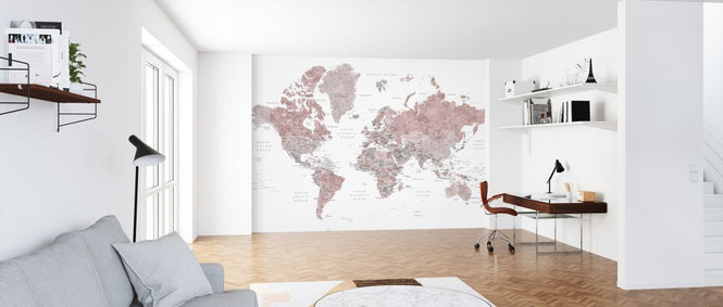 PHOTOWALL / World Map with Capitals (e325669)