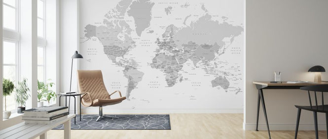 PHOTOWALL / World Map with Capitals (e325673)