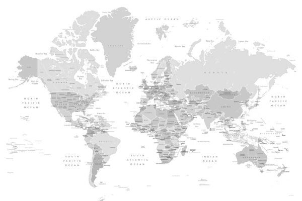 PHOTOWALL / World Map with Capitals (e325673)