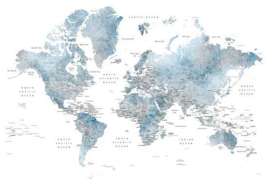 PHOTOWALL / World Map with Capitals (e325675)