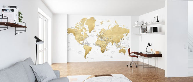 PHOTOWALL / World Map with Capitals (e325677)